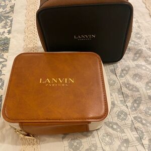 Lanvin Brown and Black Travel Make up Pouch Set His/Hers